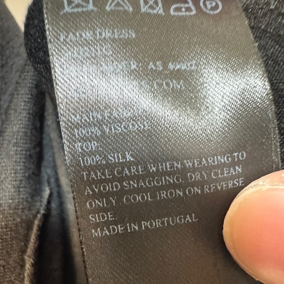 All Saints Fade Silk Blend Dress Black - Picture 8 of 9